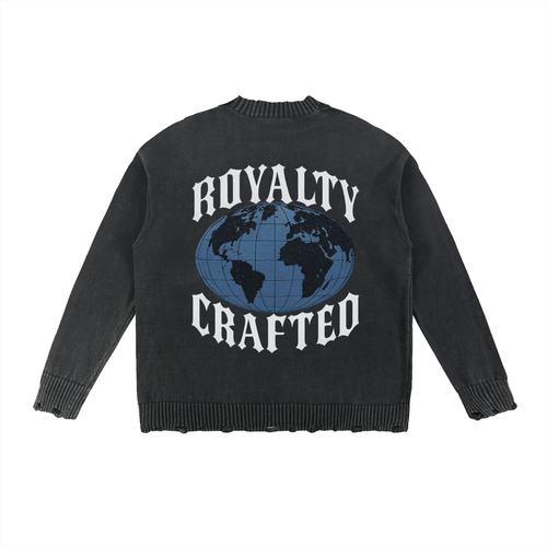 Vintage Washed Hand-Frayed Sweater