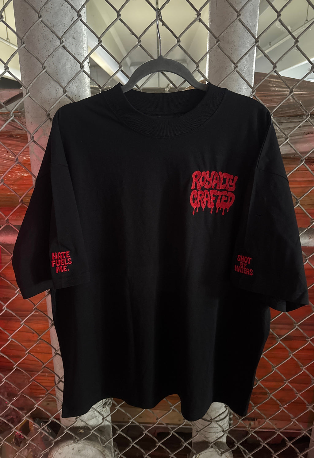 "Hate Fuels Me" Oversized High Neck T