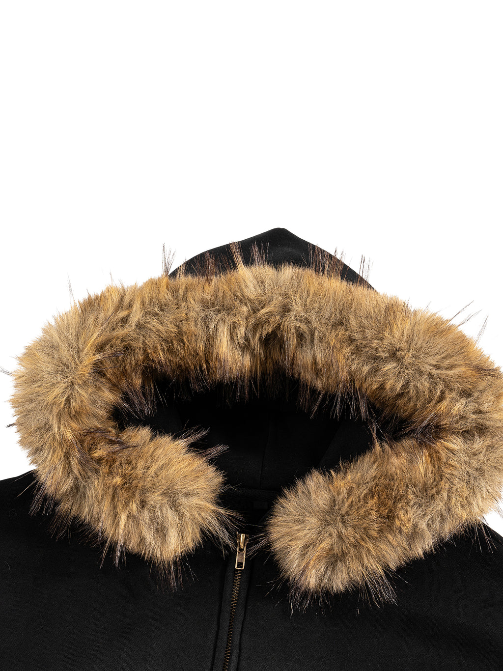 Sun Fade Boxy Detachable Fur Jacket